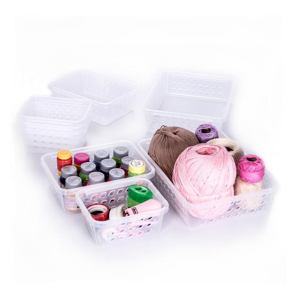 Conjunto de Cestinhas de  Retangulares Organizadoras 8 Peças em Oferta na Shopee