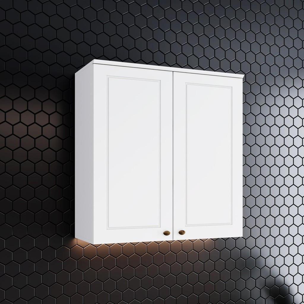 Armário Aéreo 2 Portas 80cm Emily  Branco HP - Home & Living