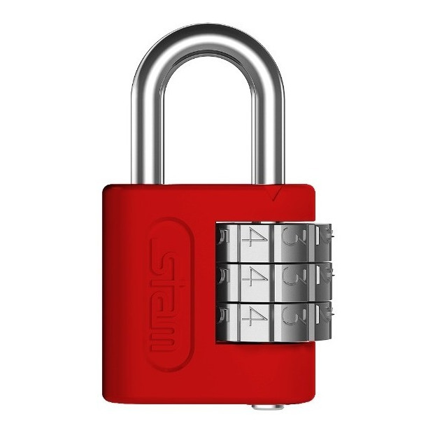 Cadeado Vermelho Segredo 25mm Stam Zamak para Malas e Armários