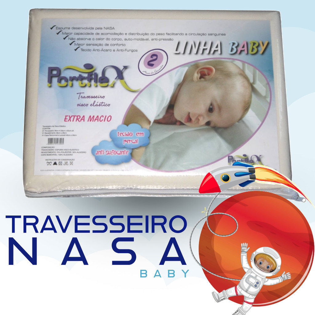 Travesseiro Nasa Infantil Travesseiro Para Bebê Antialérgico e Antisufocante LANÇAMENTO!!