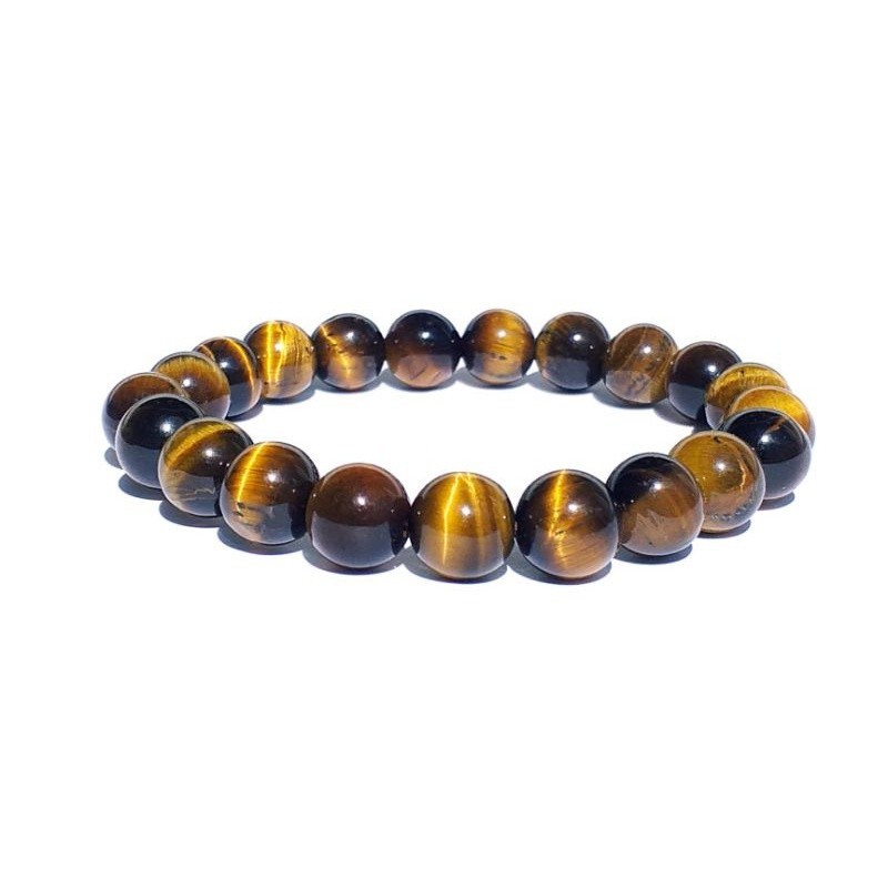 Pulseira De Pedra Olho De Tigre JOIA ENERGIA ESPIRITUAL Natural Esfera 8 Mm - Proteção