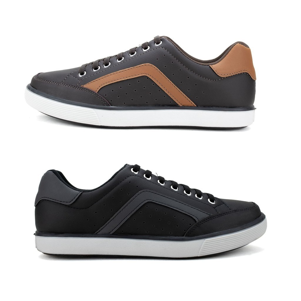 Kit 2 Sapatenis Casual Masculino Com Fechamento em Elástico - Men Shoes