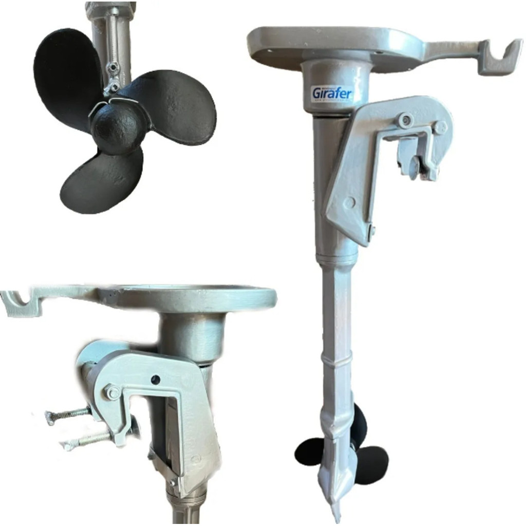 RABETA VERTICAL PARA MOTOR DE POPA 4,0 / 6,0 CV PRATA PROFISSIONAL - GIRAFER