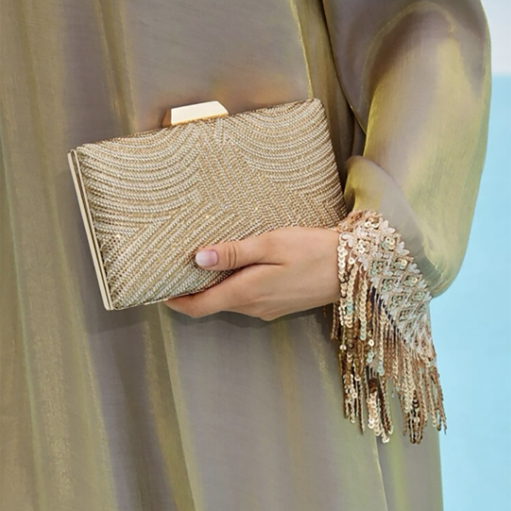 Bolsa Clutch Feminina para Festa Casamento e Jantar com Corrente Removível Bolsa de Mão Y1...