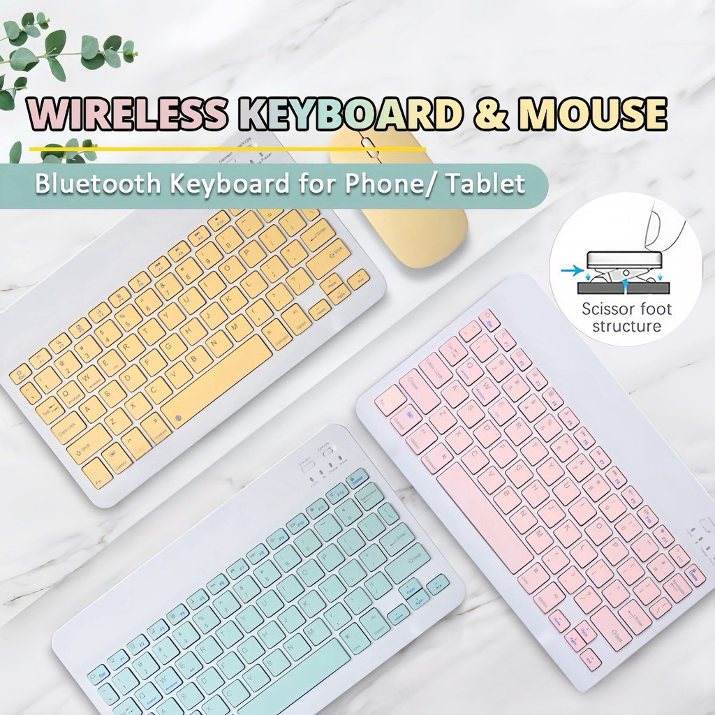 Combo Teclado e Mouse Bluetooth Blueconnect 5.2 Durável e Portátil Compatível com Multi-Dispositivos