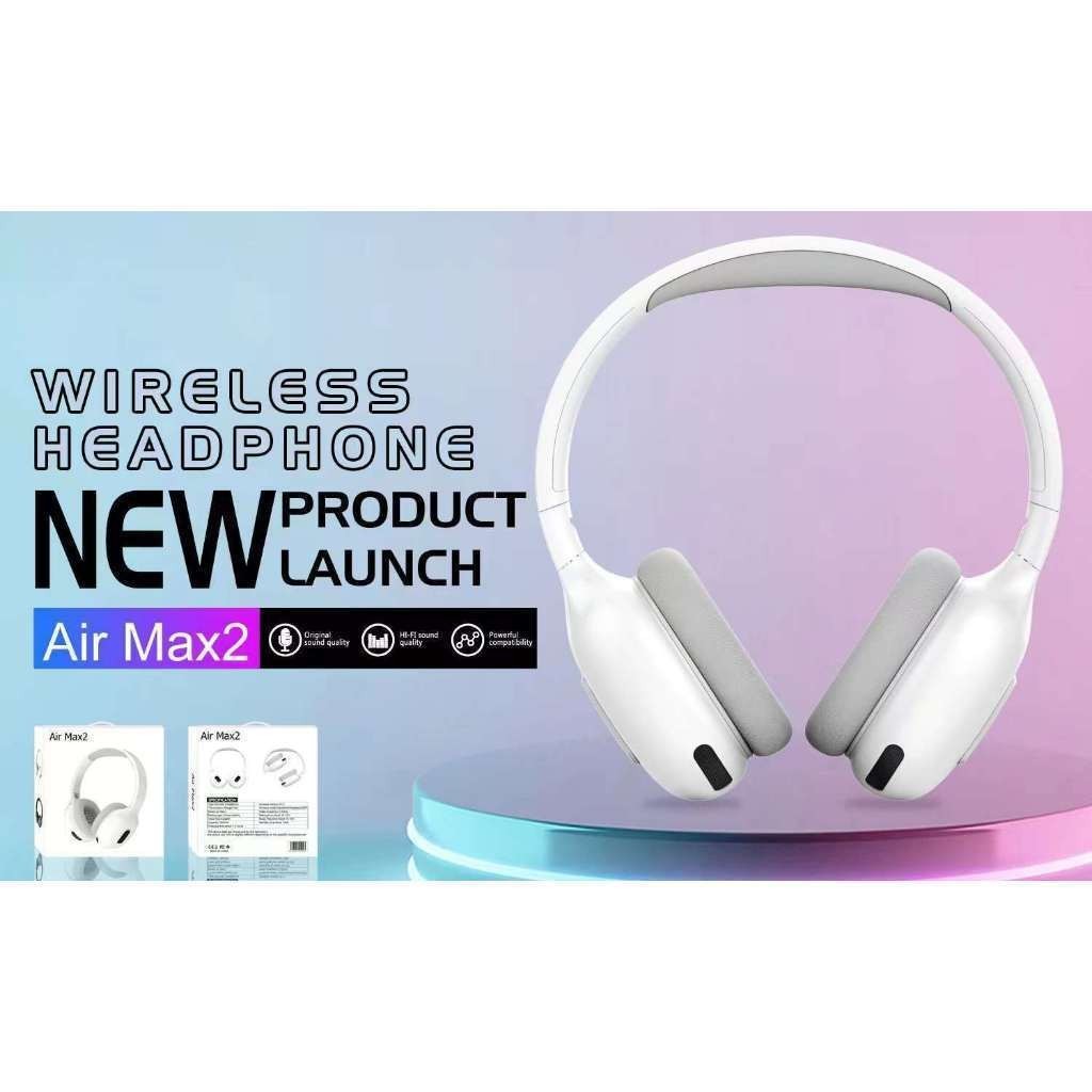 Fone De Ouvido Sem FioAir Max2 Bluetooth 5.3 headset AP subwoofer headphone earphone Para Inpods Max