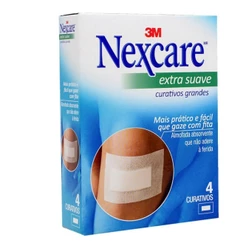 NEXCARE CURATIVO EXTRA SUAVE GRANDE COM 4 UNIDADES