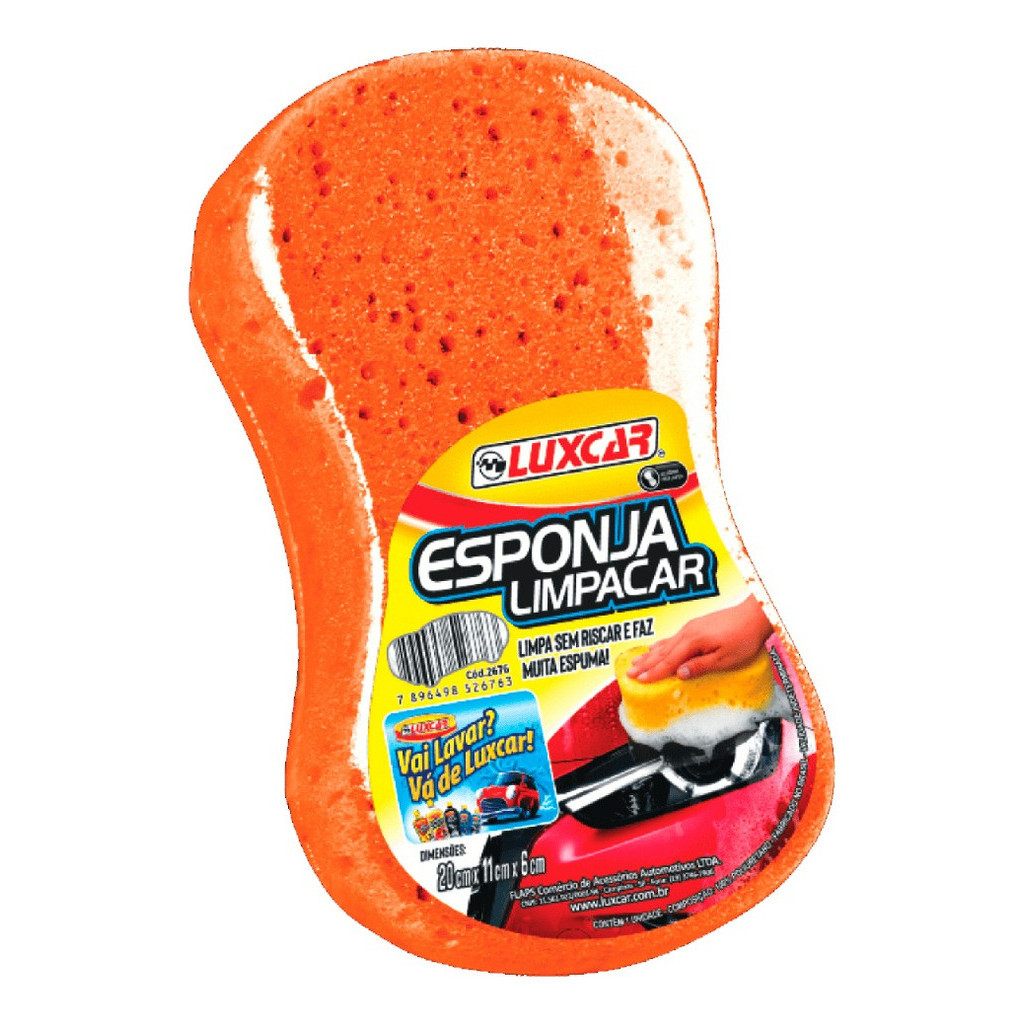 Esponja Limpeza Carro Poliuretano Lava E Limpa Sem Riscar