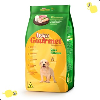 Ração Quatree Gourmet Cães Filhotes Raças Mix Carnes e Leite 10,1kg Alimento Premium Plus em Oferta na Shopee