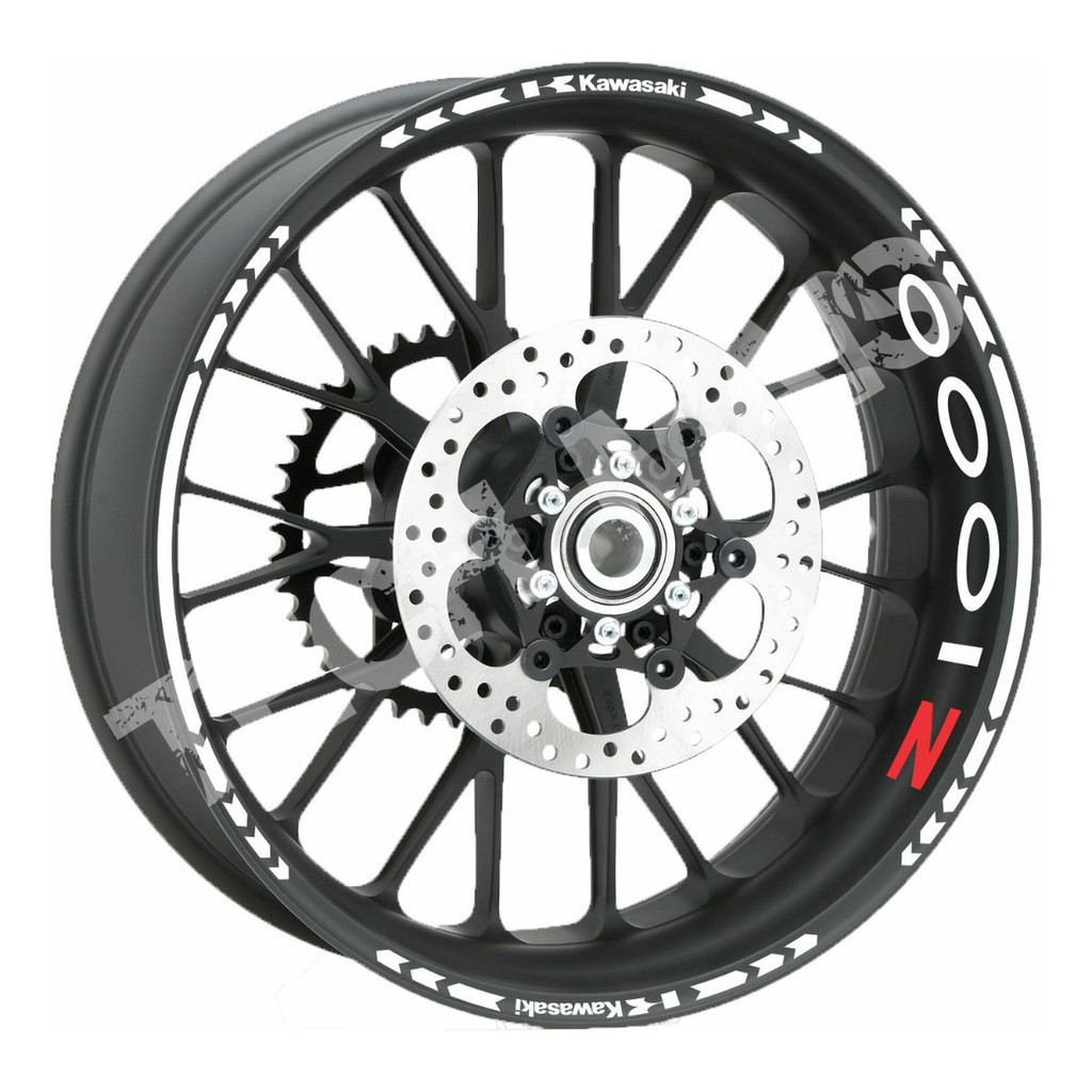 Kit Adesivos Refletivo De Rodas e Frisos para Moto Kawasaki Z 1000 Z1000
