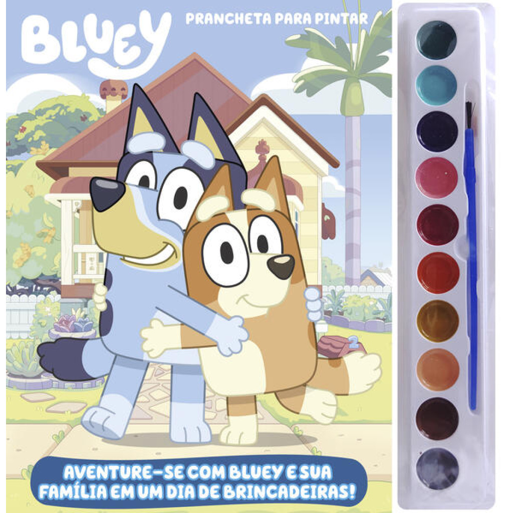BLUEY PRANCHETA PARA PINTAR COM AQUARELA