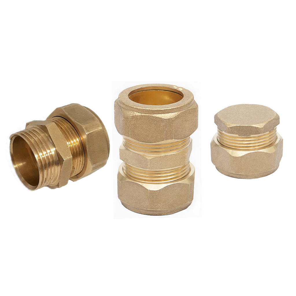 Kit Conexão União Tampão 22mm P/2 Coletor Solar 3/4 Boiler Reservatório Aquecedor Placa Painel