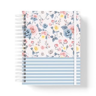 Caderno de anotações Premium - 200 pág - A5 - Roses Blue em Oferta na Shopee