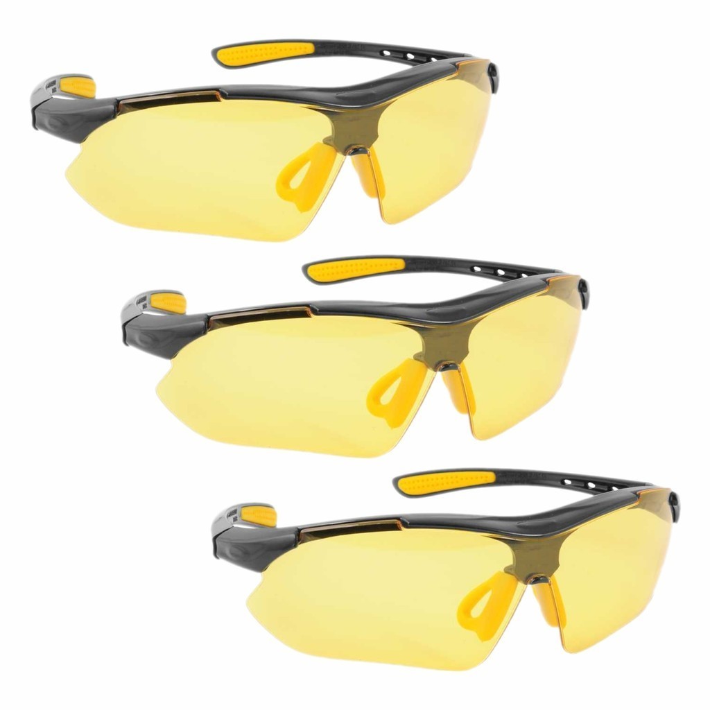 Kit 3 Óculos de Segurança Proteção EPI Boxer Vonder Amarelo CA 42892