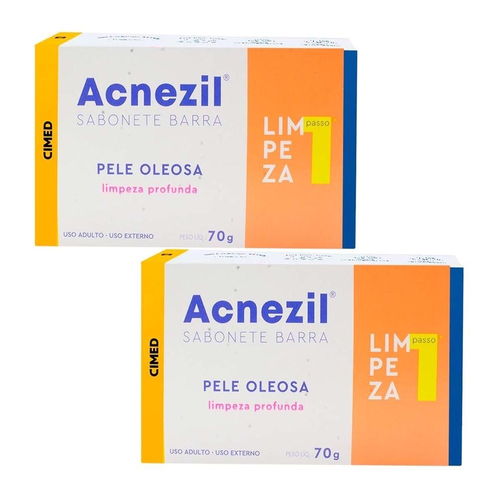 Kit c/ 2 und Acnezil Sabonete em Barra 70g Pele Oleosa em Oferta na Shopee
