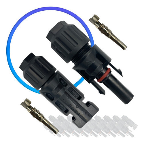 10 Conector Mc4 Macho Femea Kit Instalar Placa Energia Solar