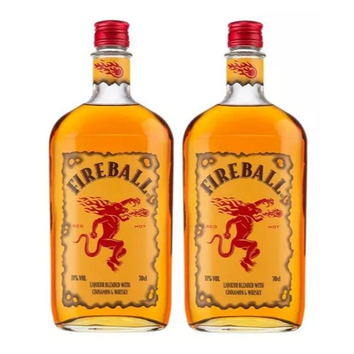 KIT LICOR FIREBALL CANELA 750ML - 2 UNIDADES - Food & Beverages