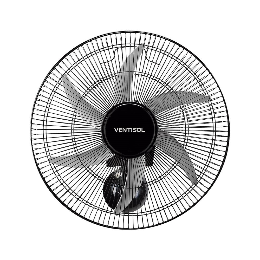 Ventilador de Parede Ventisol Steel Comercial 50cm, Ajuste Fino de Velocidade, 6 Pás, Preto, Bivolt