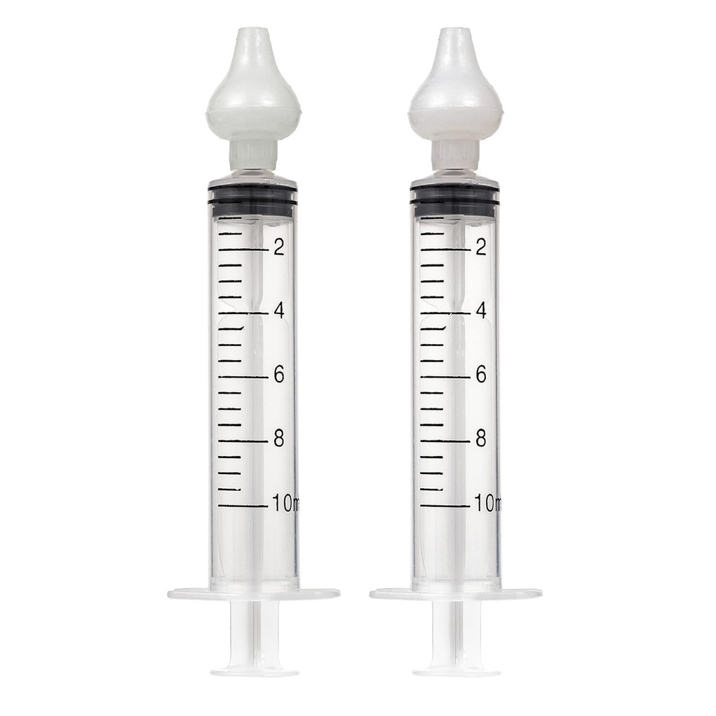 Kit 2 Seringas Lavagem Higienização Nasal Bico Silicone Buba Infantil Bebê Uso Diário Conforto