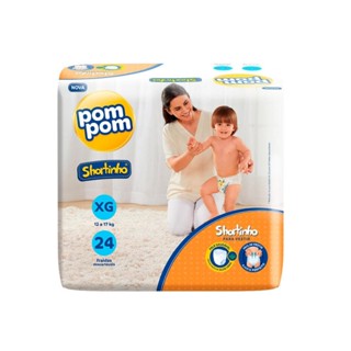 Fralda Pom Pom Shortinho Jumbo XG 24 Unidades em Oferta na Shopee