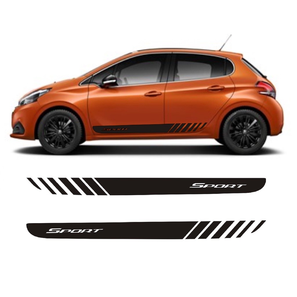 ADESIVO LATERAL PARA 208 PEUGEOT FAIXA PS8 FITA COLANTE TUNING