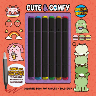 Cute & Comfy Coloring Book for Adults - Bold Easy - Special Edition (Livro de Colorir) em Oferta na Shopee