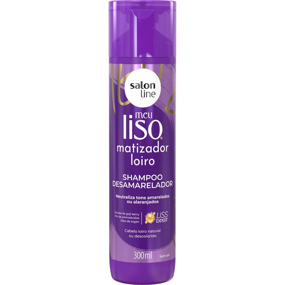 Shampoo Matizador Salon Line Meu Liso Loiro Matizado 300ml - Beauty