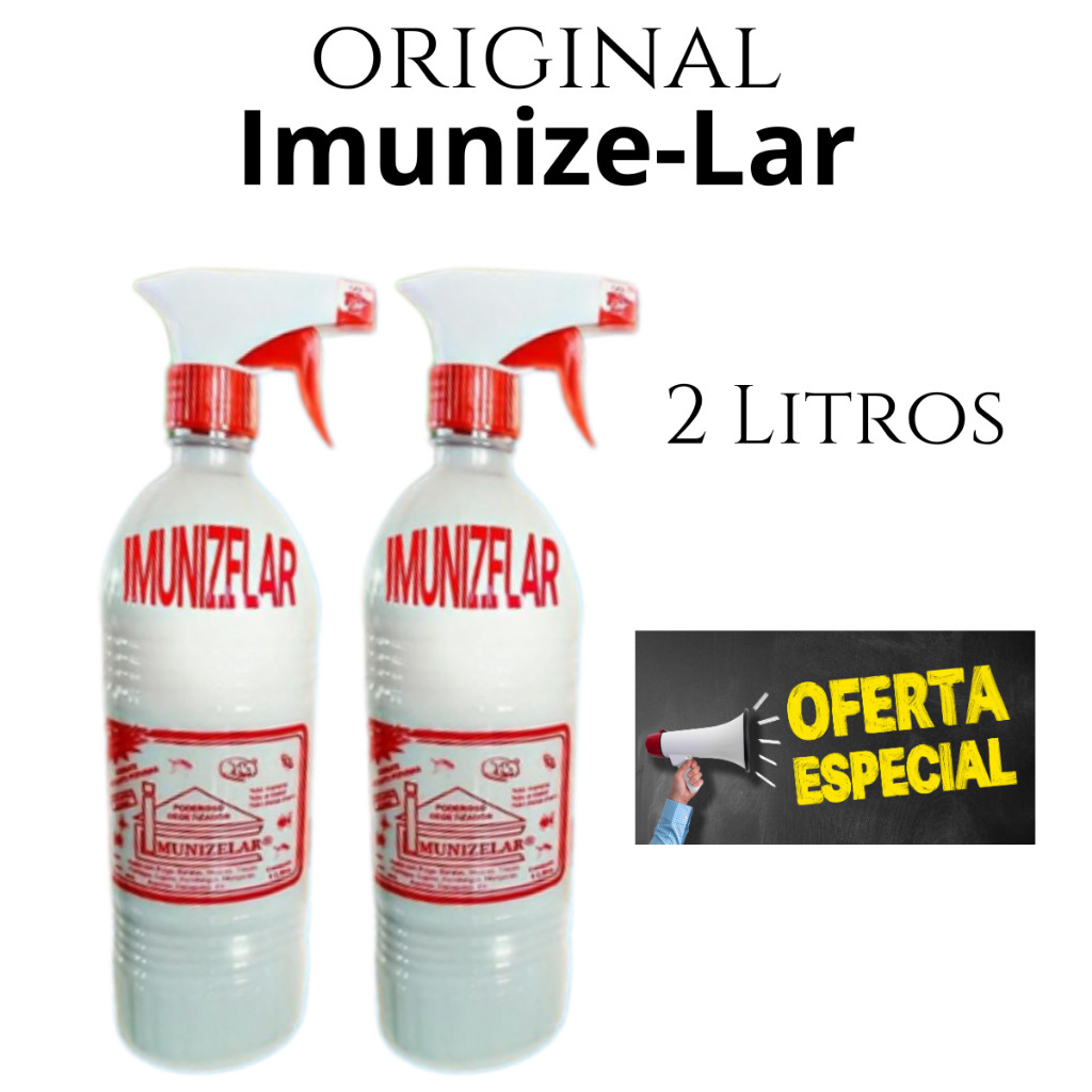 KIT com 2 Poderoso Multi-Dedetizador Imunizelar 2 Litros com Borrifador