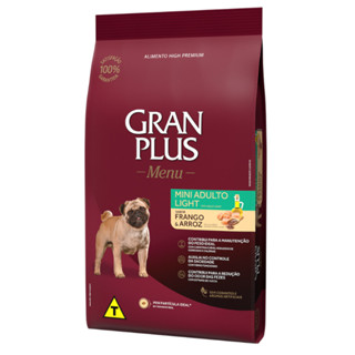 Ração GranPlus Menu Light Cachorros Pequeno Porte Adultos Frango e Arroz 3,0kg em Oferta na Shopee