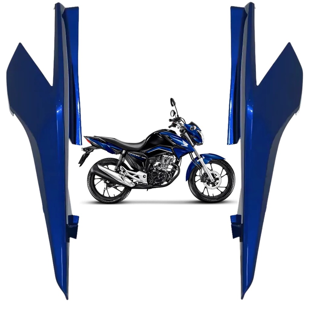 Carenagem Tampa Traseira Rabeta Lateral Cg Titan 160 Azul Twister 2022 2023 2024 PARAMOTOS HONDA