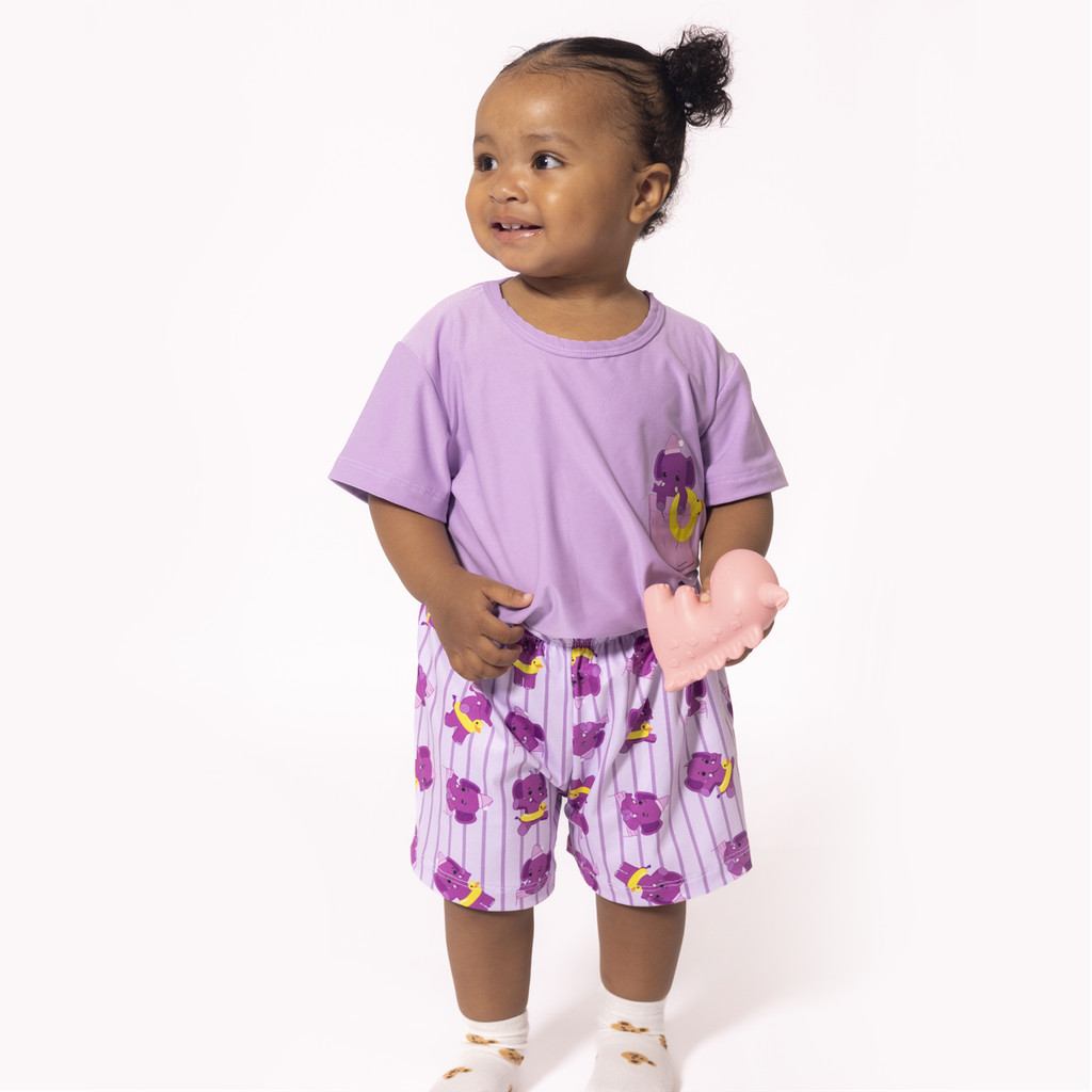Imagem Pijama Roxo com Bolso da Valentina Baby (0 a 9 meses) - Conforto e Magia para Bebês | TurmaTube