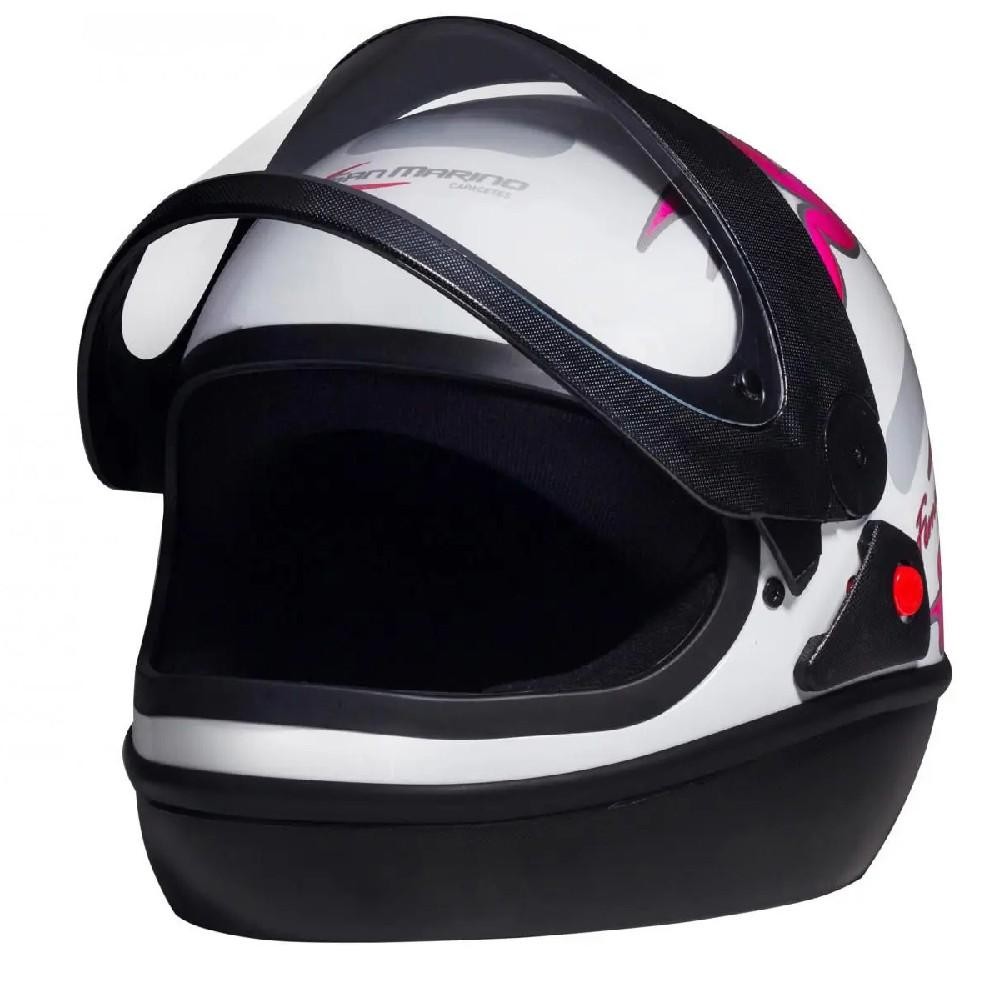 Capacete Moto San Marino Femme Branco 60 · foto 2