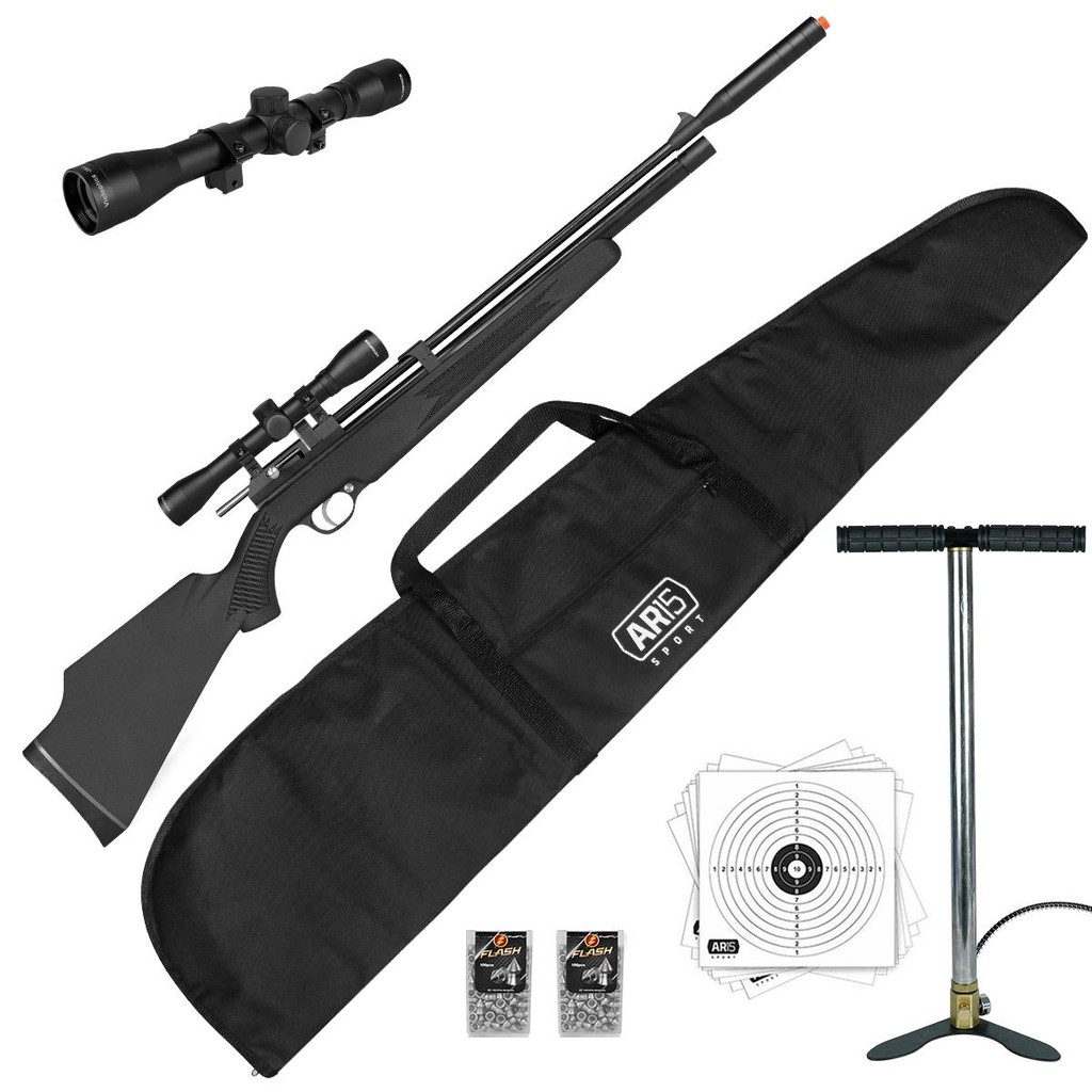 Espingarda Pressão PCP PR900S + Luneta + Bomba Manual + Capa em Oferta na Shopee