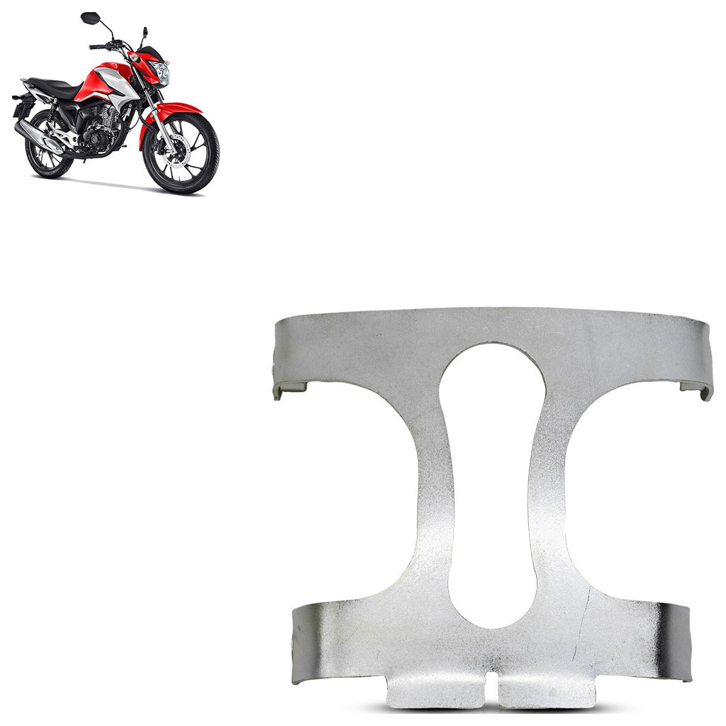 Suporte Aranha CG 160 Titan 2016 2017 2018 2019 2020 2021 2022 2023 Paralama Dianteiro Prata