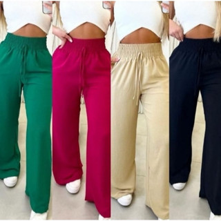 Calça Alfaiataria Duna Social Com Elástico Pantalona Estilosa em Oferta na Shopee