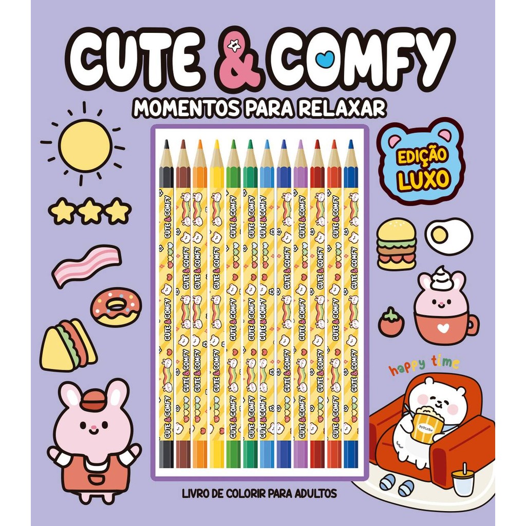 Cute & Comfy Momentos para Relaxar - Edição de Luxo - 12 Lápis de Cor