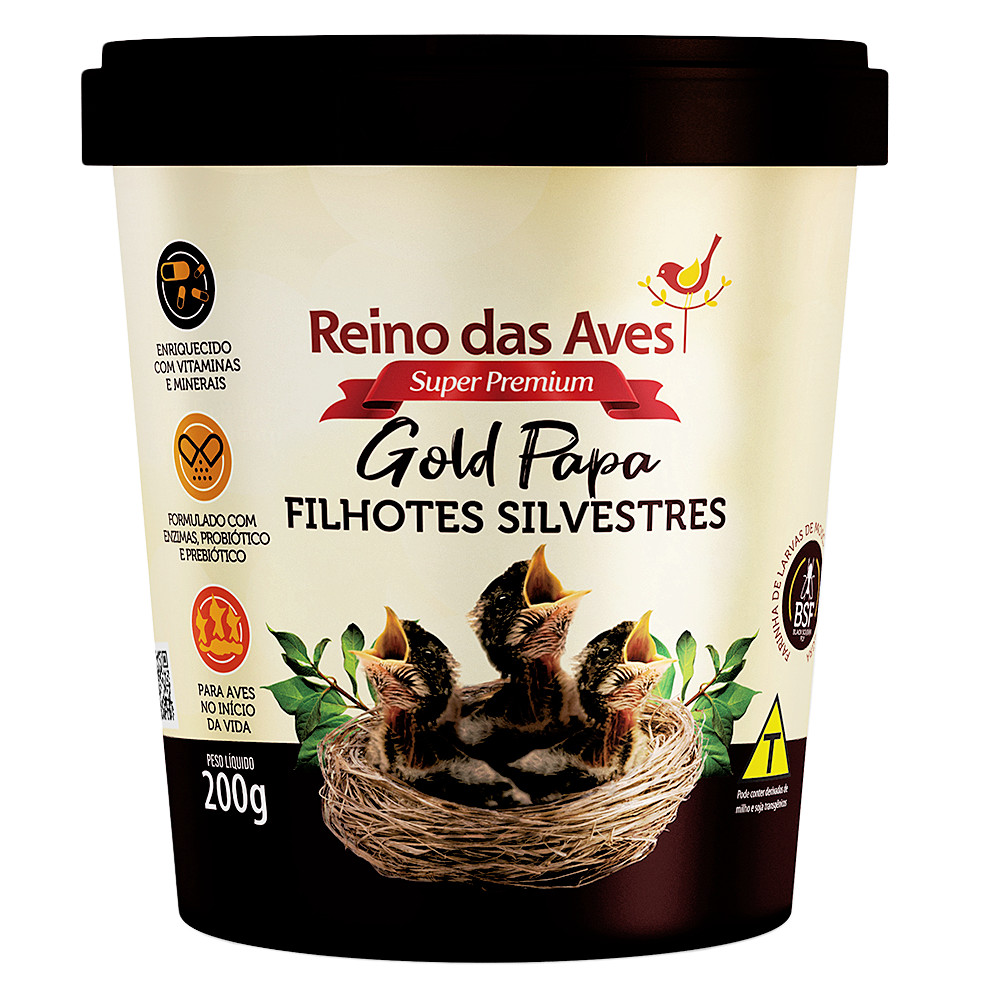 Gold Papa Filhotes Silvestres 200g Reino Das Aves em Oferta na Shopee