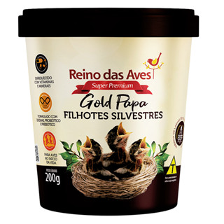 Gold Papa Filhotes Silvestres 200g Reino Das Aves em Oferta na Shopee