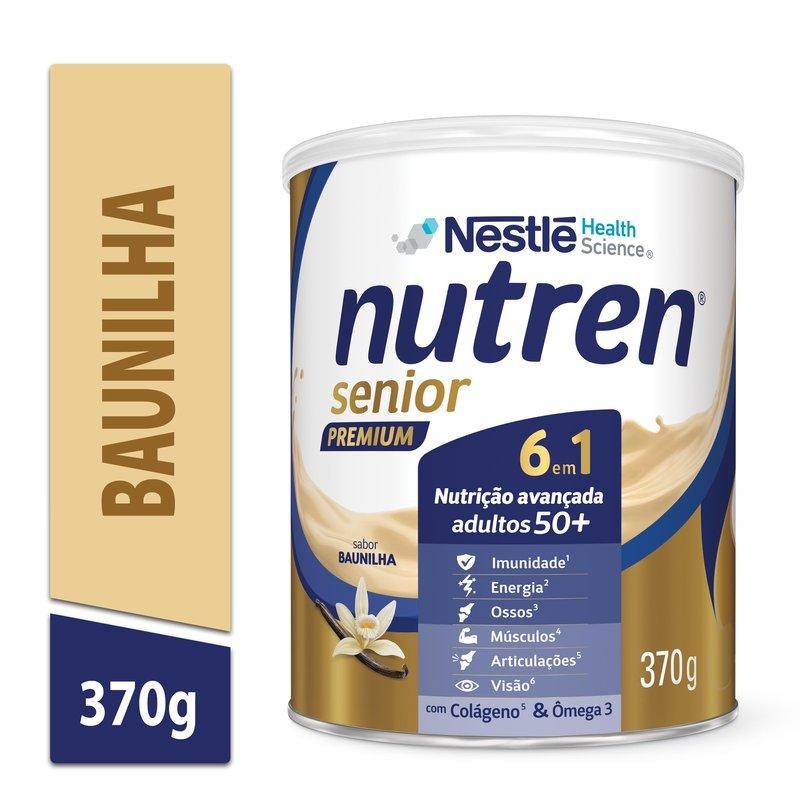 Detalhes do Suplemento Alimentar Nutren Senior Premium Nestlé Sabor Baunilha 370g