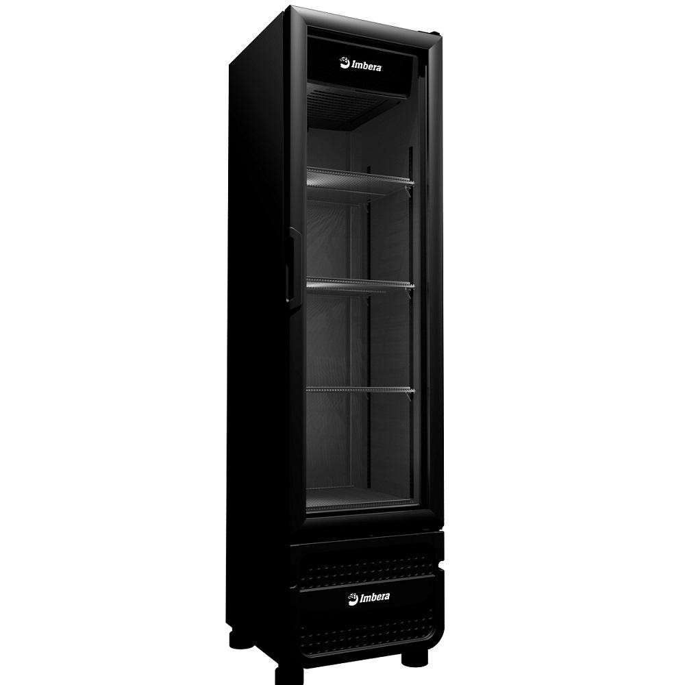 Expositor Vertical Imbera 244 Litros Porta de Vidro Full Black VR08 - Bivolt em Oferta na Shopee