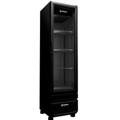 Expositor Vertical Imbera 244 Litros Porta de Vidro Full Black VR08 - Bivolt