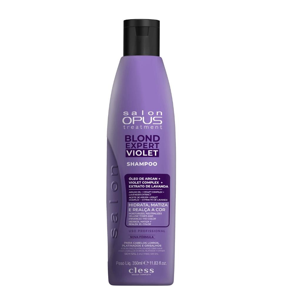 Shampoo  Blond Expert Violet Salon Opus 350ml Shampoo Blond Expert Violet Salon Opus 350ml em Oferta na Shopee