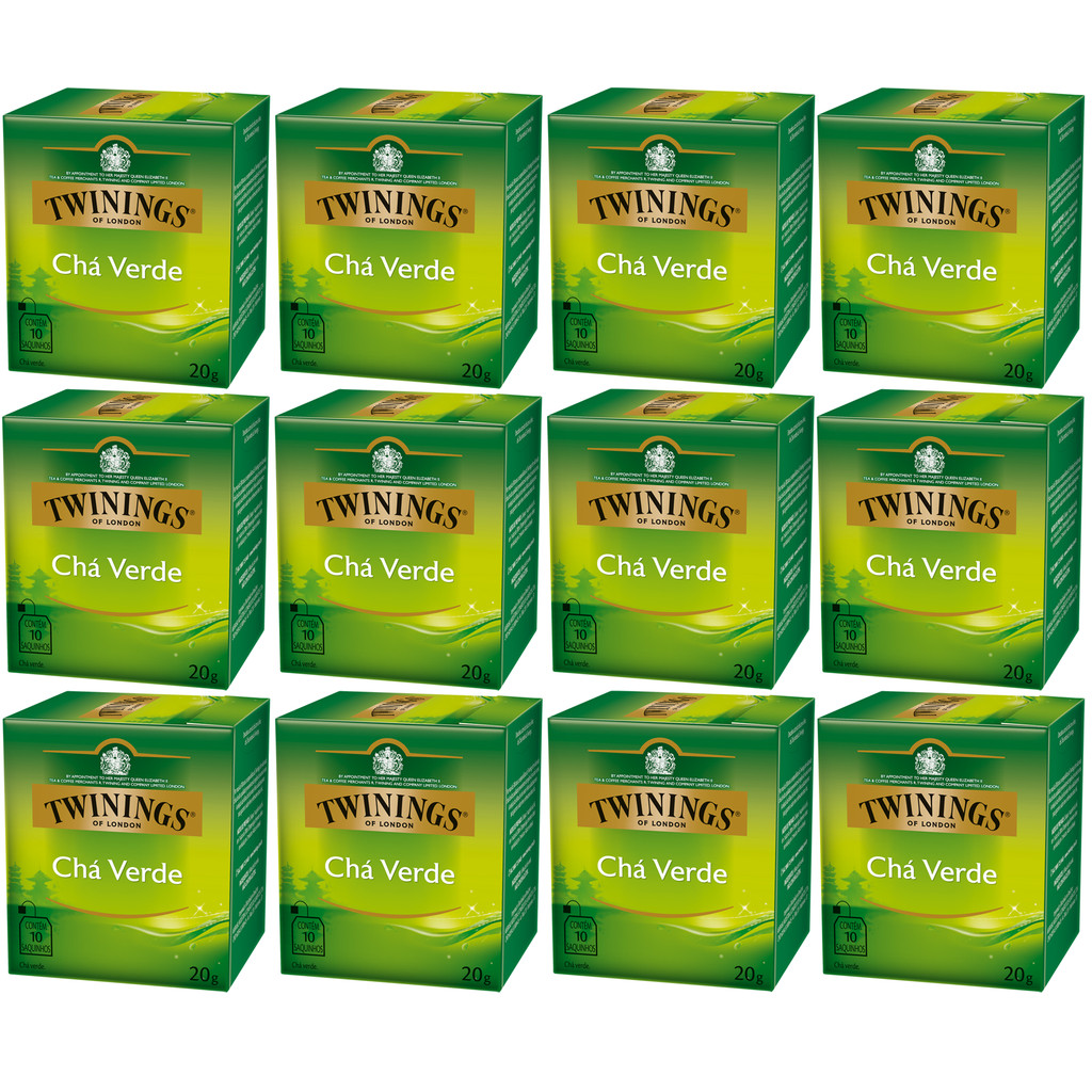 Chá Twinings Verde Kit 12 Caixas 10 Un 120 Sachês
