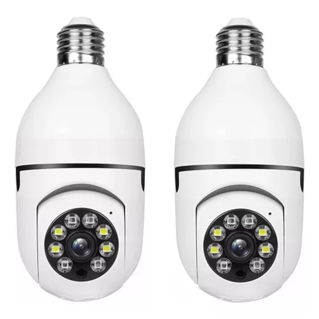 Kit 2 Unidades Câmera Bulbo Home Panorama Wifi IP Security Câmera APP Yoosee em Oferta na Shopee