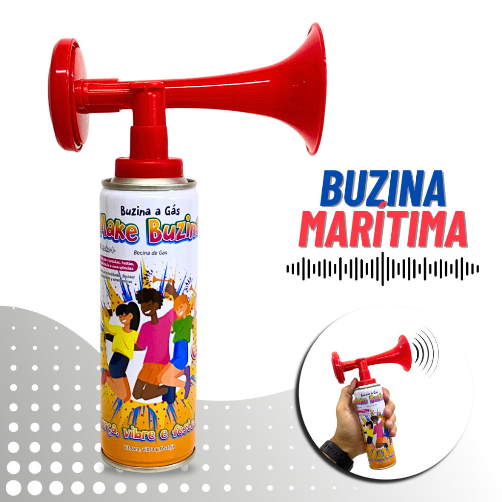 Buzina À Gás Corneta Susto Super Alta Marítima Vuvuzela Spray Sinalizador Tubo Carnaval NATAL em Oferta na Shopee