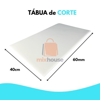 Tábua de corte Profissional Polietileno Carnes Legumes Verduras 60X40 em Oferta na Shopee