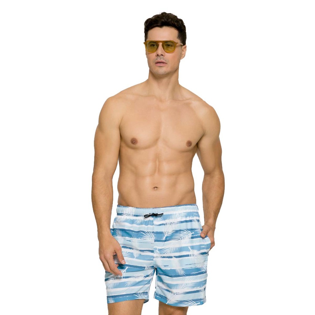 Short Masculino estampado com elástico Selene