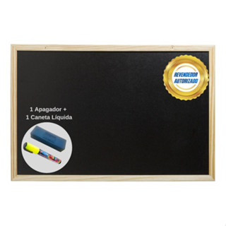 Lousa Quadro Negro 90X70 Cm Giz Caneta Liquida Apagador Estudar Aprender Ler Escrever Escola em Oferta na Shopee