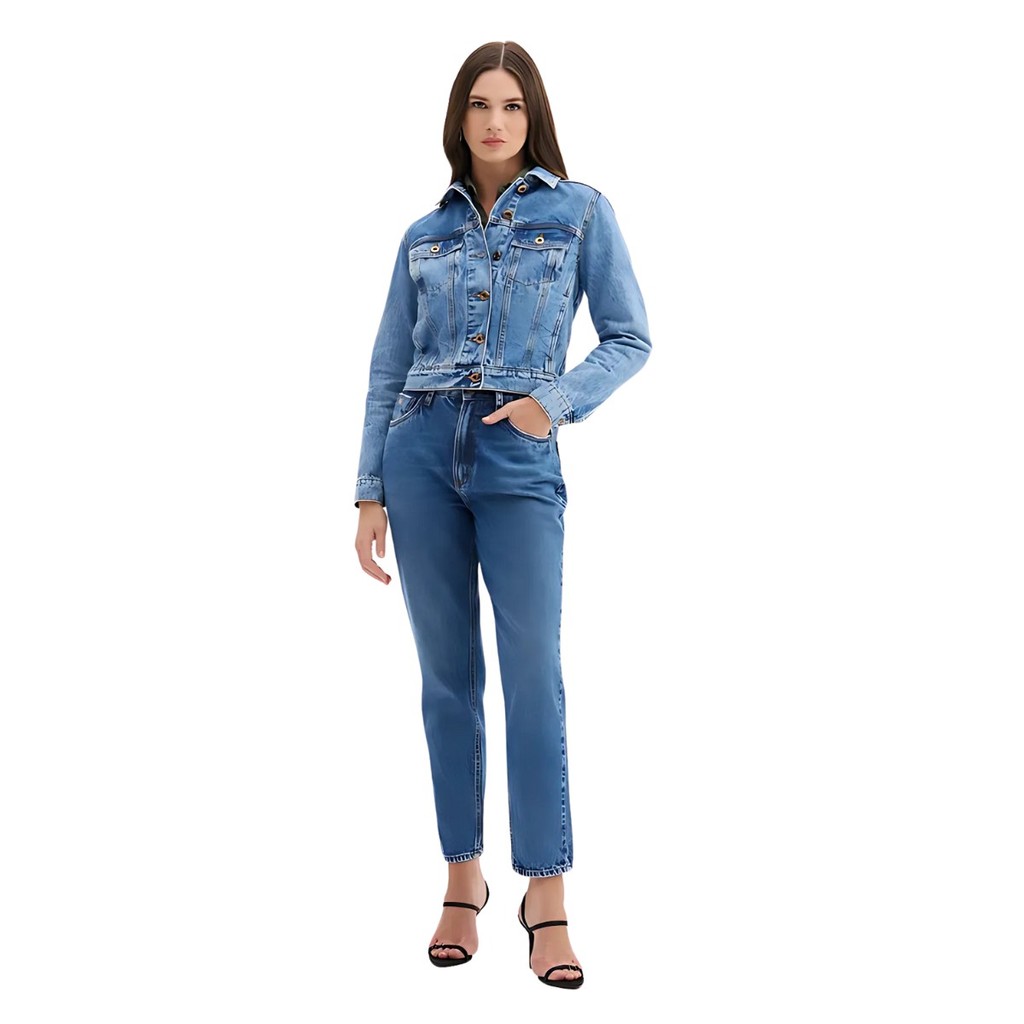Calça Jeans Feminina Cigarrete Agata Flor De Lis