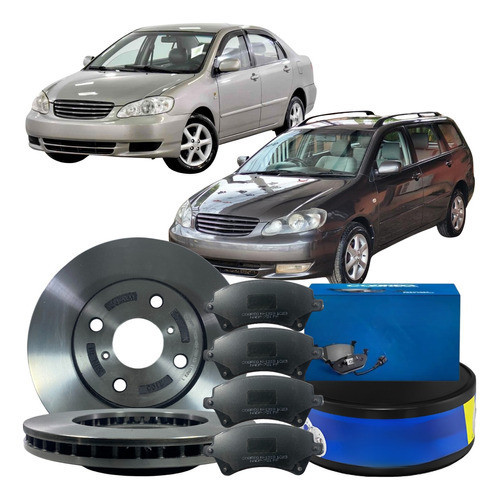 Jogo Disco + Pastilha Freio Dianteira Corolla Fielder em Oferta na Shopee